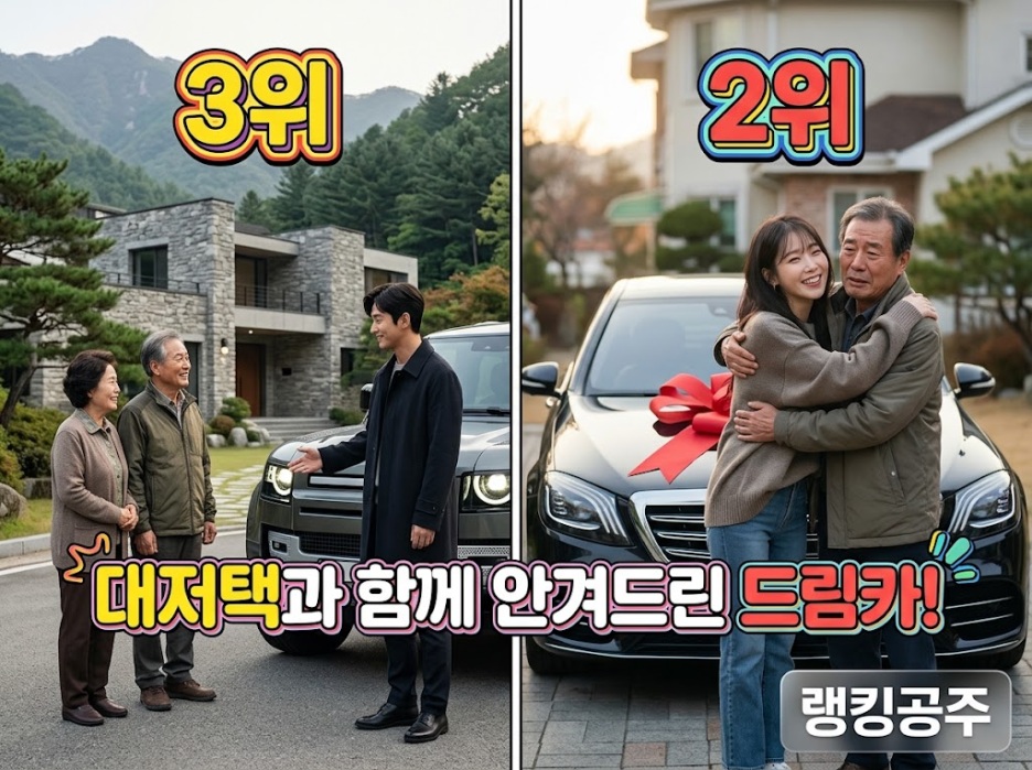 연예인 부모님 효도카 1위 하정우 아버지 김용건 3억 벤틀리 선물